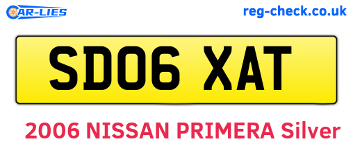SD06XAT are the vehicle registration plates.