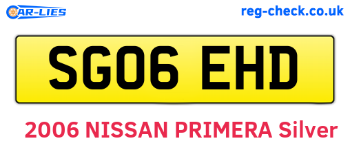 SG06EHD are the vehicle registration plates.