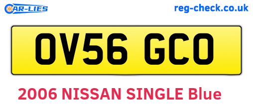 OV56GCO are the vehicle registration plates.