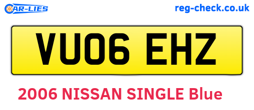 VU06EHZ are the vehicle registration plates.