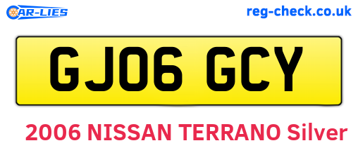 GJ06GCY are the vehicle registration plates.