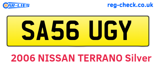 SA56UGY are the vehicle registration plates.