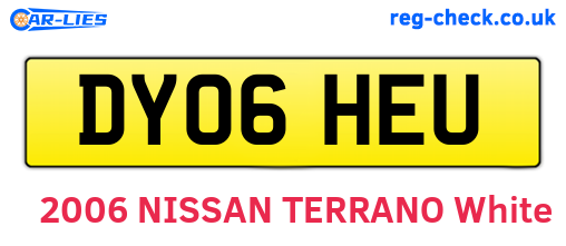 DY06HEU are the vehicle registration plates.
