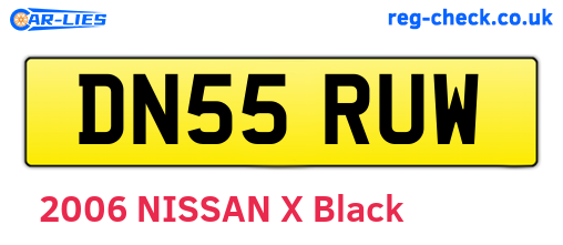 DN55RUW are the vehicle registration plates.