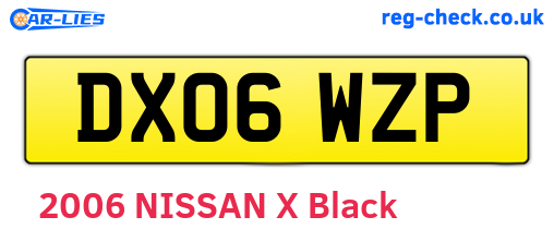 DX06WZP are the vehicle registration plates.