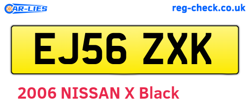 EJ56ZXK are the vehicle registration plates.