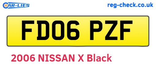 FD06PZF are the vehicle registration plates.
