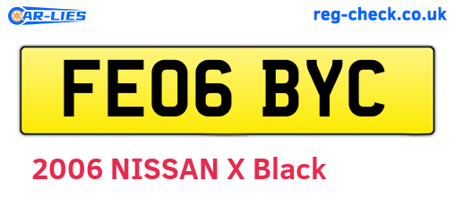 FE06BYC are the vehicle registration plates.