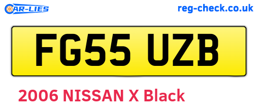 FG55UZB are the vehicle registration plates.
