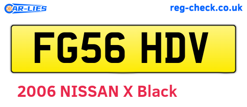 FG56HDV are the vehicle registration plates.