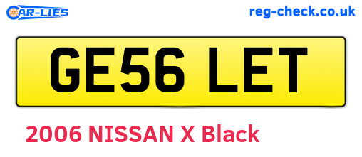 GE56LET are the vehicle registration plates.