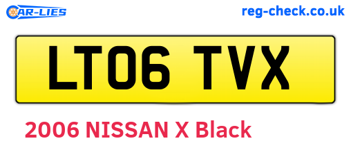LT06TVX are the vehicle registration plates.