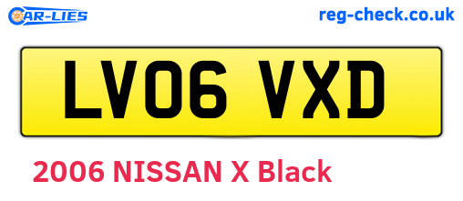 LV06VXD are the vehicle registration plates.
