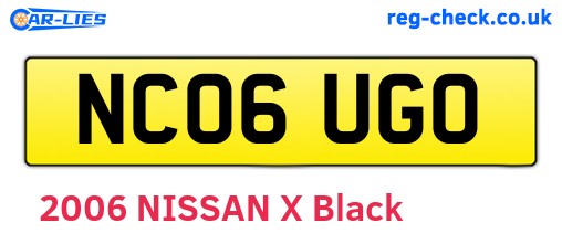 NC06UGO are the vehicle registration plates.