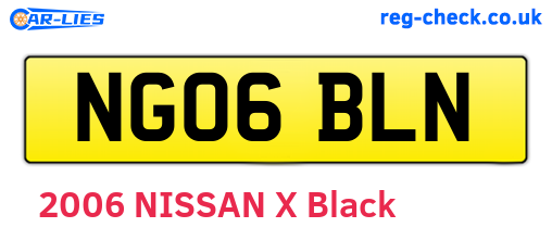 NG06BLN are the vehicle registration plates.