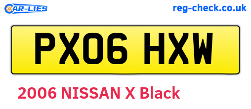 PX06HXW are the vehicle registration plates.