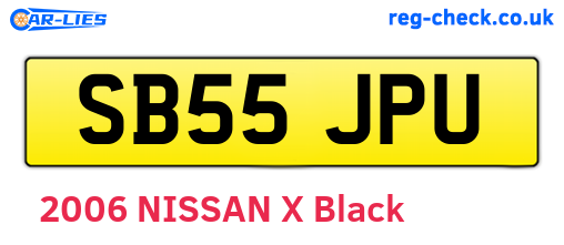 SB55JPU are the vehicle registration plates.