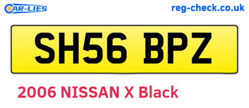 SH56BPZ are the vehicle registration plates.