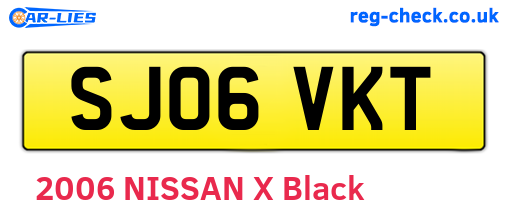 SJ06VKT are the vehicle registration plates.