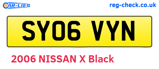 SY06VYN are the vehicle registration plates.