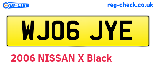 WJ06JYE are the vehicle registration plates.