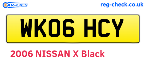 WK06HCY are the vehicle registration plates.