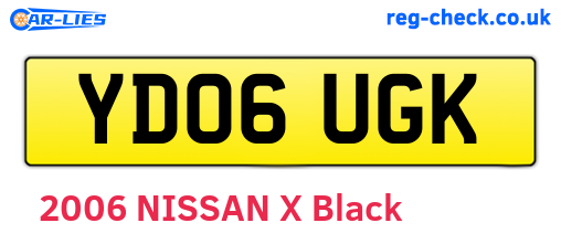 YD06UGK are the vehicle registration plates.