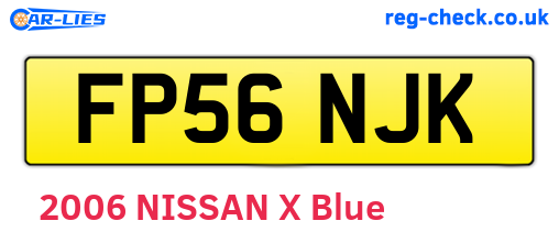 FP56NJK are the vehicle registration plates.