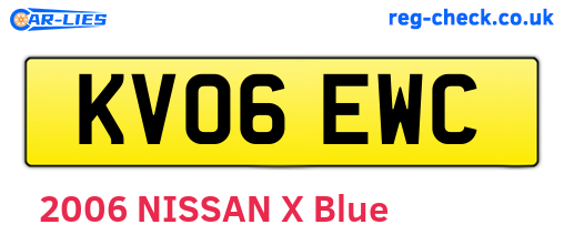 KV06EWC are the vehicle registration plates.