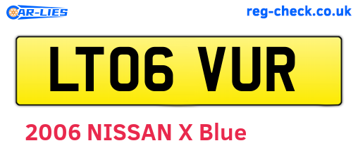 LT06VUR are the vehicle registration plates.