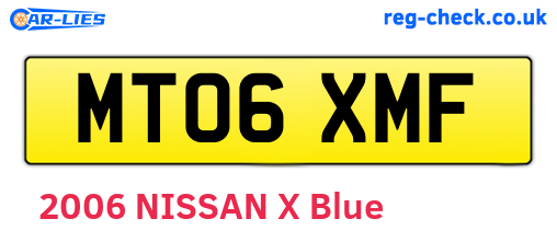MT06XMF are the vehicle registration plates.