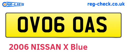 OV06OAS are the vehicle registration plates.