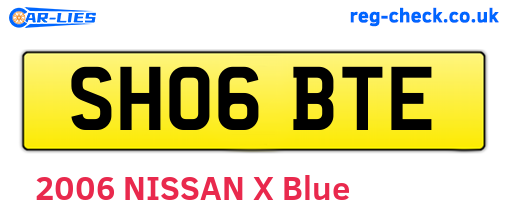 SH06BTE are the vehicle registration plates.
