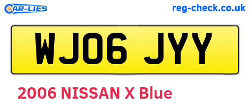 WJ06JYY are the vehicle registration plates.