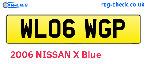 WL06WGP are the vehicle registration plates.