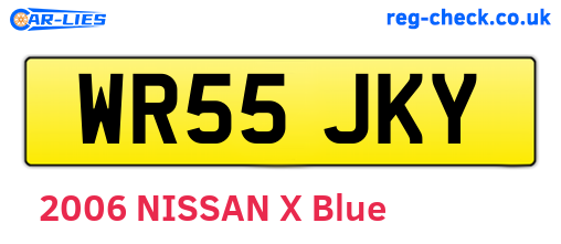 WR55JKY are the vehicle registration plates.
