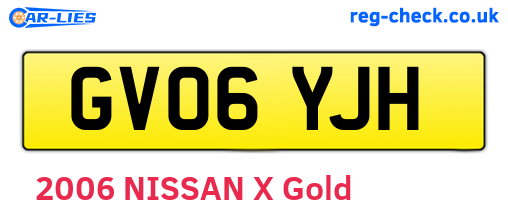 GV06YJH are the vehicle registration plates.