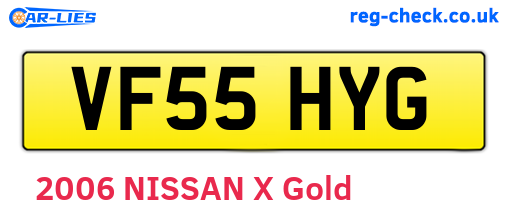 VF55HYG are the vehicle registration plates.
