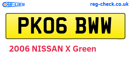 PK06BWW are the vehicle registration plates.