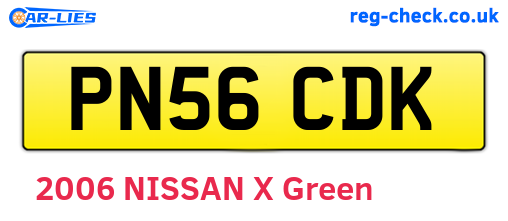 PN56CDK are the vehicle registration plates.