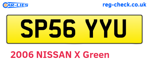 SP56YYU are the vehicle registration plates.