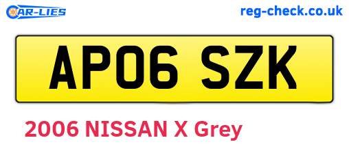 AP06SZK are the vehicle registration plates.