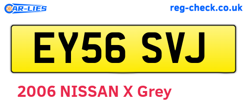 EY56SVJ are the vehicle registration plates.