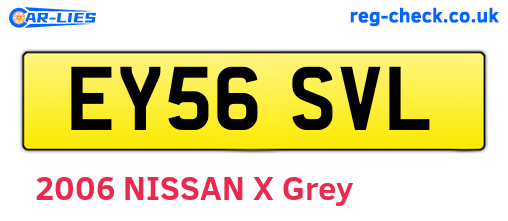EY56SVL are the vehicle registration plates.