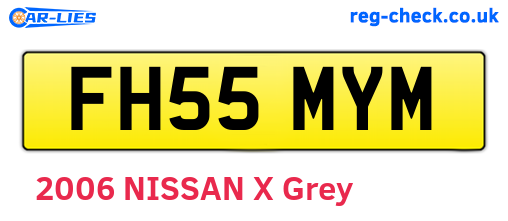 FH55MYM are the vehicle registration plates.