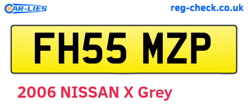 FH55MZP are the vehicle registration plates.