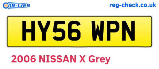 HY56WPN are the vehicle registration plates.