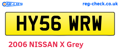 HY56WRW are the vehicle registration plates.