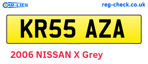 KR55AZA are the vehicle registration plates.