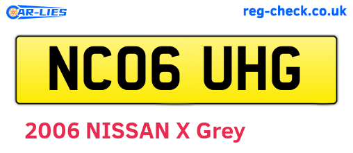 NC06UHG are the vehicle registration plates.